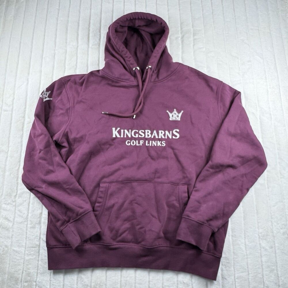Kingsbarns Golf Links Hoodie Men's 2XL Purple Embroidery Logo Scotland's Rare